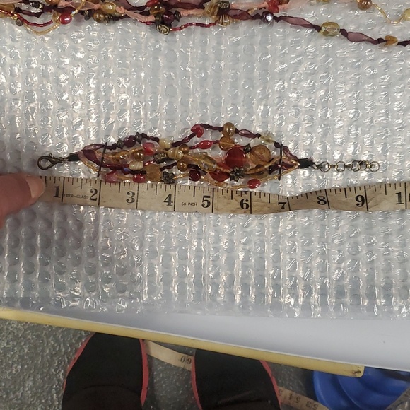 BOHO Morano glass & Beaded  Necklace mukti strand ITALY BOHEMIAN Bracelet Bundle - Picture 10 of 10